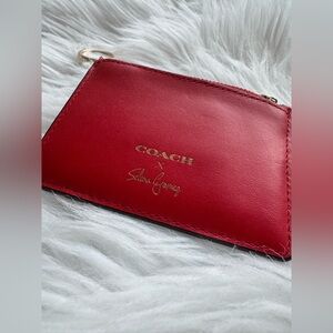 Coach x Selena Gomez Red Leather Wallet